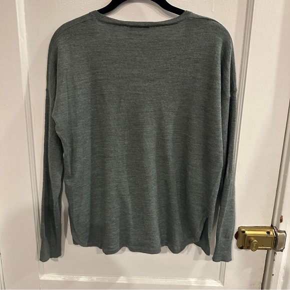 Madewell wool scoop neck sweater, M, green, GUC - Picture 3 of 4